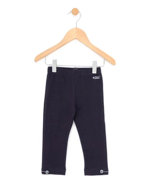 Legging Court Bleu Marine Fille