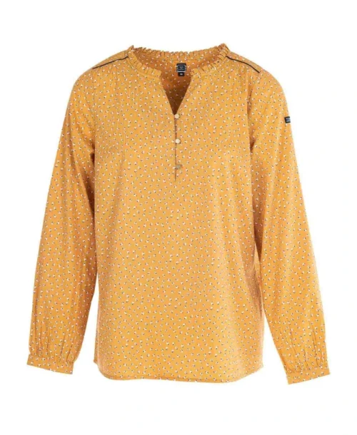 Blouse En Popeline Jaune Femme
