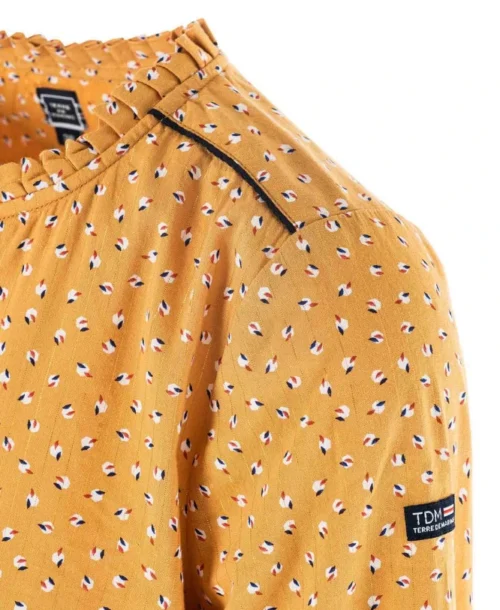 Blouse En Popeline Jaune Femme 7 Blouse En Popeline Jaune Femme -Vetements Simples Magasin prod 565 blouse ml imprime jaune baldore 666x812 fc7ea0111e0b