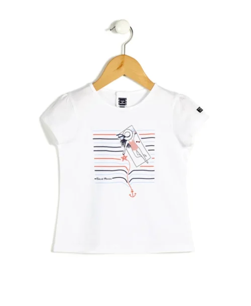 TEE SHIRT MC IMPRIME BLANC MOVY