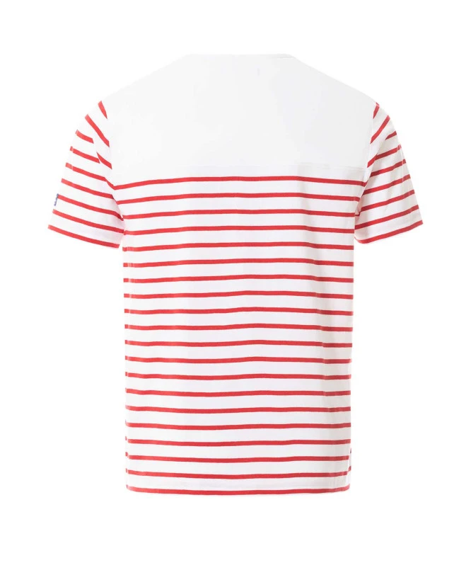 Marinière Manches Courtes Homme Blanc/rouge 4 Marinière Manches Courtes Homme Blanc/rouge – Image 2