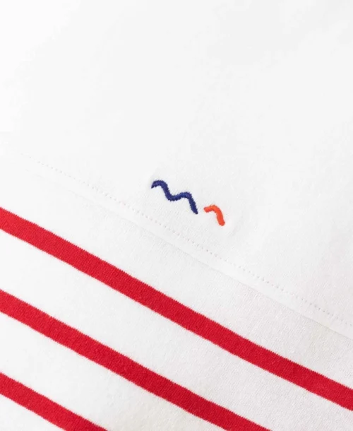 Marinière Manches Courtes Homme Blanc/rouge 7 Marinière Manches Courtes Homme Blanc/rouge -Vetements Simples Magasin prod 5734 mariniere mc fond blanc raye rouge gaspar 666x812 fc7ea0111e0b