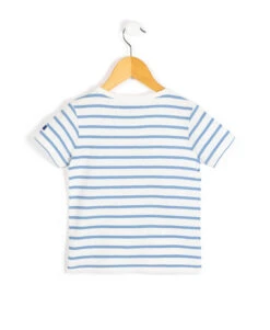 MARINIERE MC FOND NATUREL RAYE BLEU CIEL AQOI -Vetements Simples Magasin prod 5850 mariniere mc fond naturel raye bleu ciel aqoi 666x812 fc7ea0111e0b