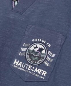 T-shirt Garçon Bleu Ardoise Col Tunisien -Vetements Simples Magasin prod 5863 tee shirt mc bleu ardoise capla 666x812 fc7ea0111e0b