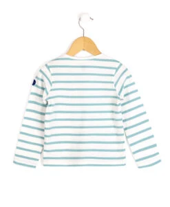 MARINIERE ML FD NATUREL RAYE VERT D'EAU POBATI -Vetements Simples Magasin prod 5883 mariniere ml fd naturel raye vert d eau pobati 666x812 fc7ea0111e0b