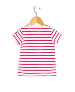 Marinière Manches Courtes Rose/blanc Fille -Vetements Simples Magasin prod 5886 mariniere mc fd naturel ry rose hibiscus pobati bis 666x812 fc7ea0111e0b