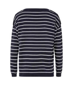 Pull Marin Bleu Marine Femme -Vetements Simples Magasin prod 5951 pull fond indigo raye blanc diablon 666x812 fc7ea0111e0b