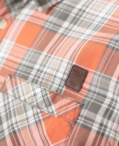 Chemise à Carreaux Homme Orange -Vetements Simples Magasin prod 6006 chemise chemisier mc carreaux paprika difro 666x812 fc7ea0111e0b