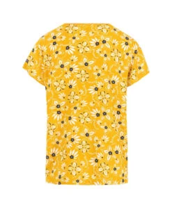 Blouse Manches Courtes Imprimé Jaune Femme -Vetements Simples Magasin prod 6020 blouse mc imprime jaune claie 666x812 fc7ea0111e0b