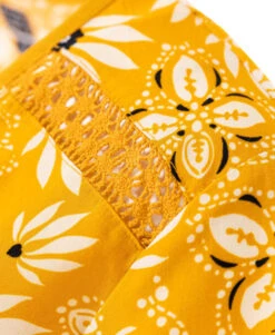 Blouse Manches Courtes Imprimé Jaune Femme -Vetements Simples Magasin prod 6021 blouse mc imprime jaune claie 666x812 fc7ea0111e0b