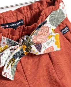 Short Fille Terracotta Avec Ceinture à Nouer -Vetements Simples Magasin prod 6096 short orange terracotta blanchi condor 666x812 fc7ea0111e0b