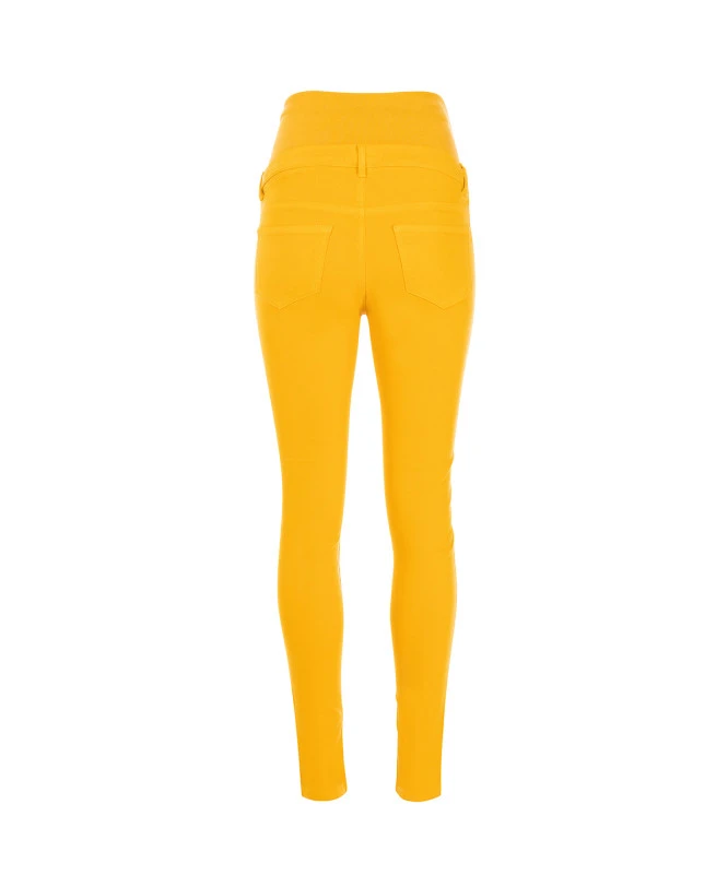 Pantalon De Grossesse 7/8ème Jaune Femme 4 Pantalon De Grossesse 7/8ème Jaune Femme – Image 2