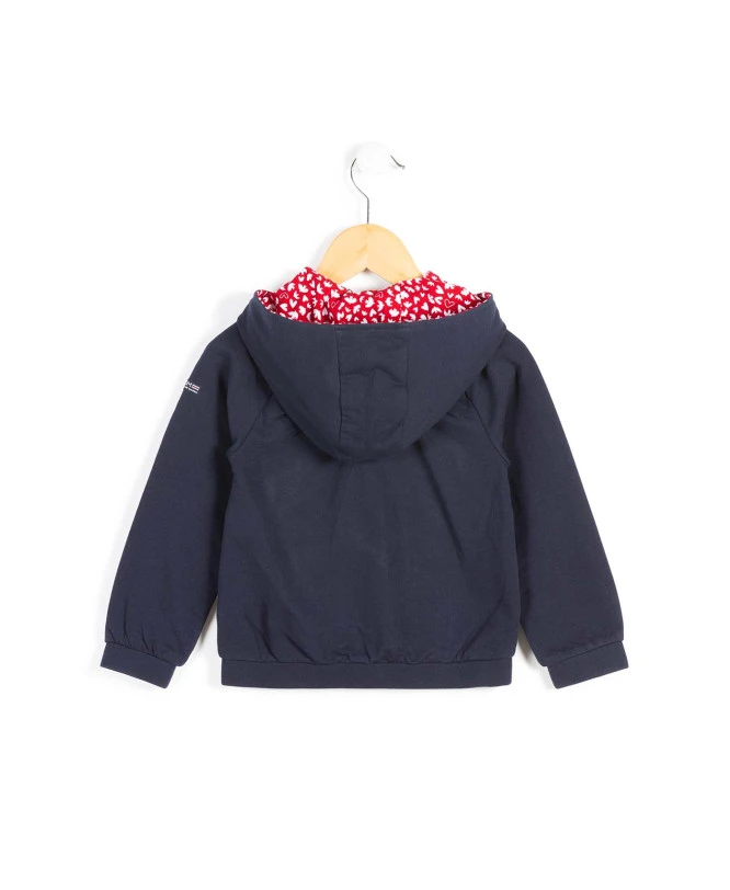 Veste à Capuche "coeurs" Bleu Marine Fille 4 Veste à Capuche "coeurs" Bleu Marine Fille – Image 2