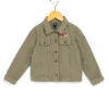 Veste Fille En Jean Kaki Avec Fleurs Brodées -Vetements Simples Magasin prod 6216 veste ml kaki clair cotine 666x812 fc7ea0111e0b