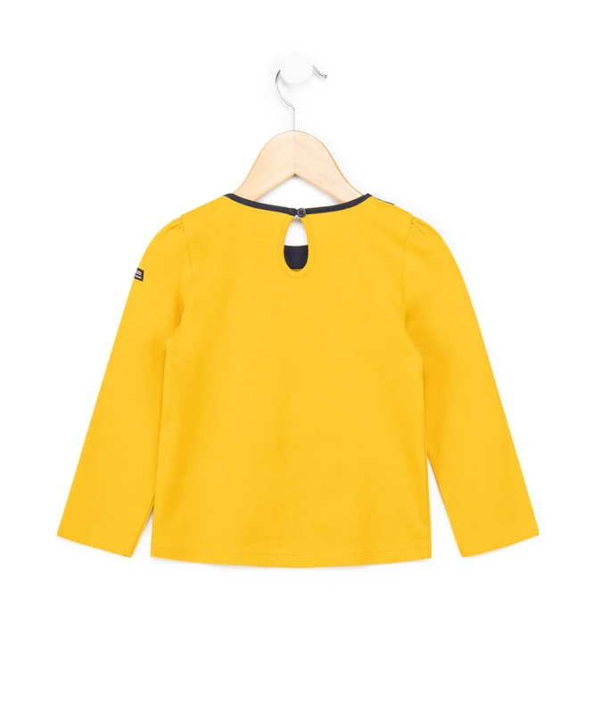 T-shitrt Manches Longues Fille Imprimé Jaune 4 T-shitrt Manches Longues Fille Imprimé Jaune – Image 2