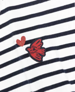 ROBE MC FOND BLANC RAYE INDIGO ALUNE -Vetements Simples Magasin prod 6460 robe mc fond blanc raye indigo alune 666x812 fc7ea0111e0b