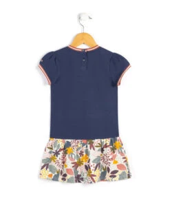 Robe Fille Effet 2 En 1 T-shirt Et Jupe -Vetements Simples Magasin prod 6462 robe mc bleu nuit choupe 666x812 fc7ea0111e0b