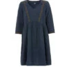 Robe Femme Manches 3/4 Gaze De Coton -Vetements Simples Magasin prod 6467 robe ml indigo valine 666x812 fc7ea0111e0b
