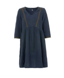 Robe Femme Manches 3/4 Gaze De Coton