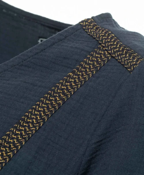 Robe Femme Manches 3/4 Gaze De Coton -Vetements Simples Magasin prod 6469 robe ml indigo valine 666x812 fc7ea0111e0b