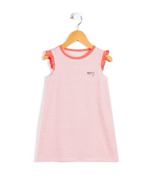Chemise De Nuit Rayé Corail Fille