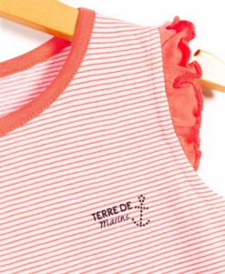 Chemise De Nuit Rayé Corail Fille -Vetements Simples Magasin prod 6481 chemise de nuit fond blanc raye corail nutty 666x812 fc7ea0111e0b