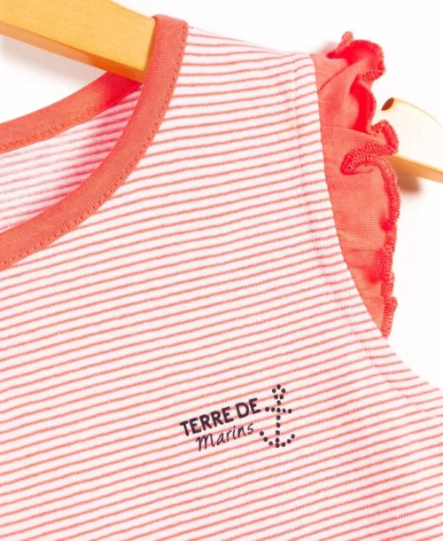 Chemise De Nuit Rayé Corail Fille -Vetements Simples Magasin prod 6481 chemise de nuit fond blanc raye corail nutty 666x812 fc7ea0111e0b