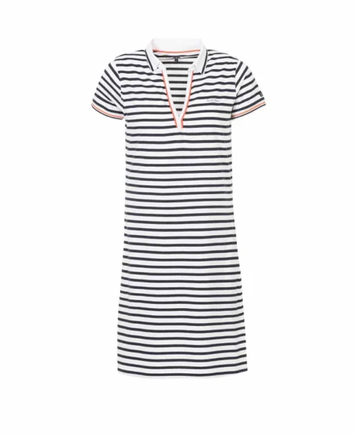 Robe Rayée Manches Courtes Femme