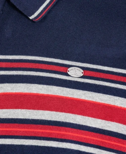 Pull Bleu Marine Homme Rayures Placées -Vetements Simples Magasin prod 654 pull indigo hanin 666x812 fc7ea0111e0b