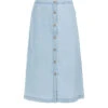 Jupe Mi-longue Jean Clair En Lyocell Femme -Vetements Simples Magasin prod 6618 jupe mi longue denim clair rojup 666x812 fc7ea0111e0b
