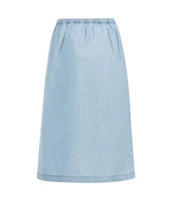 Jupe Mi-longue Jean Clair En Lyocell Femme -Vetements Simples Magasin prod 6620 jupe mi longue denim clair rojup 666x812 fc7ea0111e0b