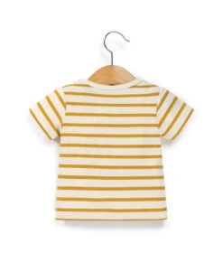 Marinière Jaune éco Conçue Bébé 5 Marinière Jaune éco Conçue Bébé -Vetements Simples Magasin prod 6640 mariniere mc fond grege raye jaune ecomixte 666x812 fc7ea0111e0b