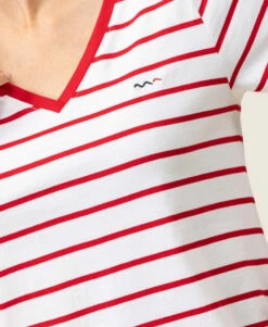 Marinière Manches Courtes Femme Fond Blanc Rayé Rouge 9 Marinière Manches Courtes Femme Fond Blanc Rayé Rouge -Vetements Simples Magasin prod 6688 mariniere mc fond blanc raye rouge palava 666x812 fc7ea0111e0b