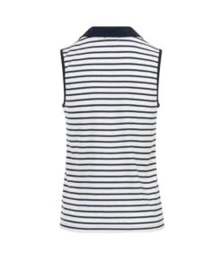 Polo Sans Manches Rayé Femme -Vetements Simples Magasin prod 6818 polo ssm raye indigo blanc optique cady 666x812 fc7ea0111e0b