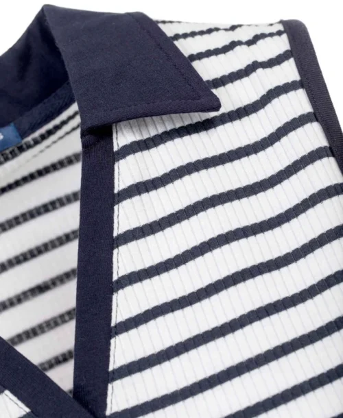 Polo Sans Manches Rayé Femme -Vetements Simples Magasin prod 6820 polo ssm raye indigo blanc optique cady 666x812 fc7ea0111e0b