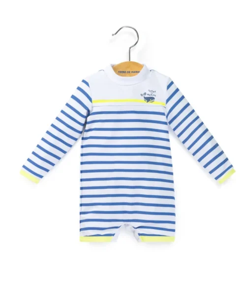 Combinaison De Bain Rayé Manches Longues Bébé