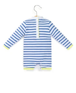 Combinaison De Bain Rayé Manches Longues Bébé -Vetements Simples Magasin prod 6831 maillot de bain fond blanc raye bleu ybin 666x812 fc7ea0111e0b