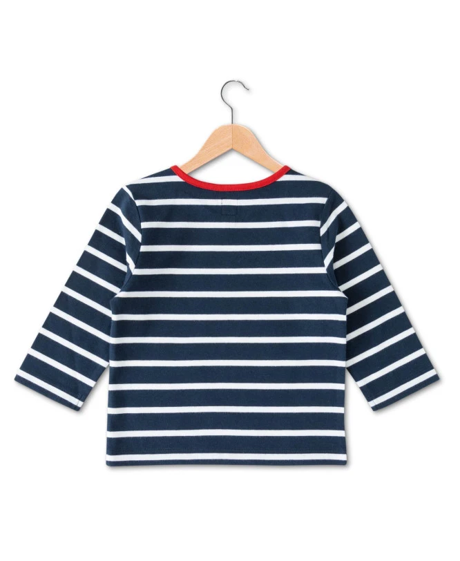 MARINIERE ML FOND INDIGO RAYE BLANC PESTELO 4 MARINIERE ML FOND INDIGO RAYE BLANC PESTELO – Image 2