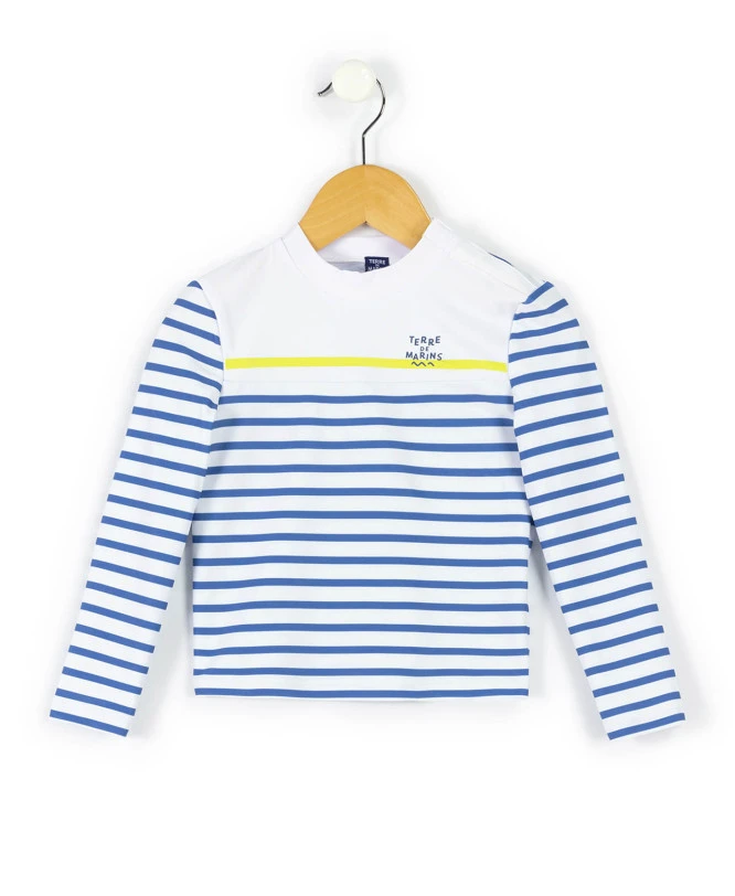 T-shirt De Bain Marinière Garçon 3 T-shirt De Bain Marinière Garçon