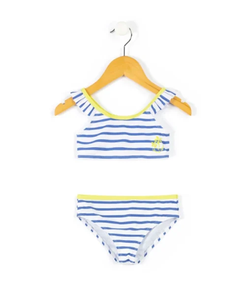 Maillot De Bain Rayé 2 Pièces Fille