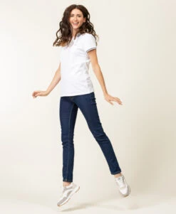 Polo Manches Courtes Blanc Femme -Vetements Simples Magasin prod 6860 polo mc blanc optique colay 666x812 fc7ea0111e0b