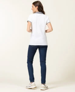 Polo Manches Courtes Blanc Femme -Vetements Simples Magasin prod 6862 polo mc blanc optique colay 666x812 fc7ea0111e0b