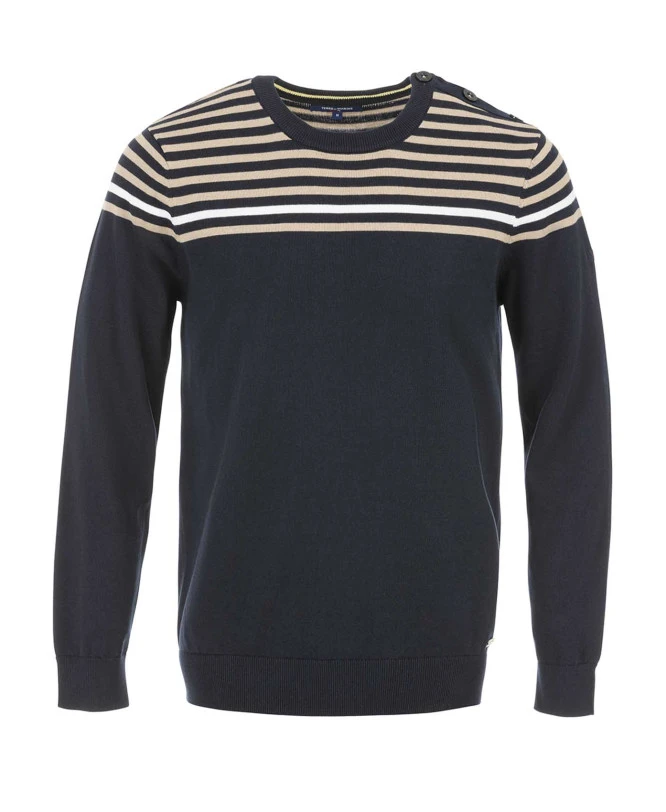 Pull Bleu Marine Ouverture épaule Homme 4 Pull Bleu Marine Ouverture épaule Homme – Image 2