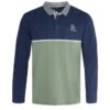 POLO ML BLEU / VERT IPANSA