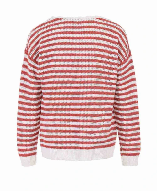 Pull Marin Léger Femme -Vetements Simples Magasin prod 6948 pull fond naturel raye rose haspull 666x812 fc7ea0111e0b