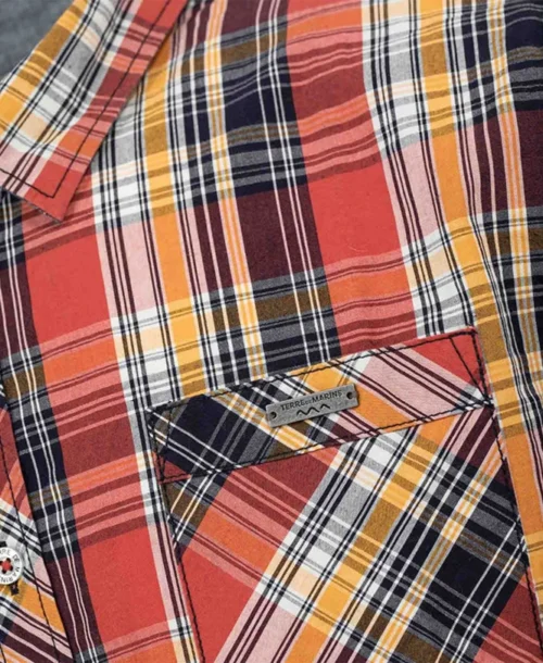 Chemise Rouge Manches Courtes à Carreaux Homme -Vetements Simples Magasin prod 7043 chemise chemisier mc carreaux rouge brique ecaro 666x812 fc7ea0111e0b