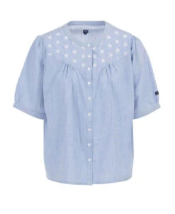 Chemise Rayée Manches Courtes Bleu/blanc Femme -Vetements Simples Magasin prod 7065 chemise chemisier mc raye blanc bleu esmi 666x812 fc7ea0111e0b