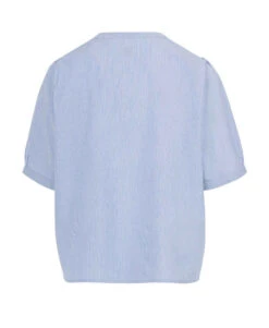 Chemise Rayée Manches Courtes Bleu/blanc Femme -Vetements Simples Magasin prod 7068 chemise chemisier mc raye blanc bleu esmi 666x812 fc7ea0111e0b