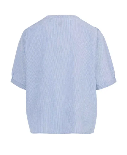 Chemise Rayée Manches Courtes Bleu/blanc Femme -Vetements Simples Magasin prod 7068 chemise chemisier mc raye blanc bleu esmi 666x812 fc7ea0111e0b