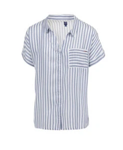 Chemise Rayée Manches Courtes Femme -Vetements Simples Magasin prod 7095 chemise chemisier mc raye elioty 666x812 fc7ea0111e0b